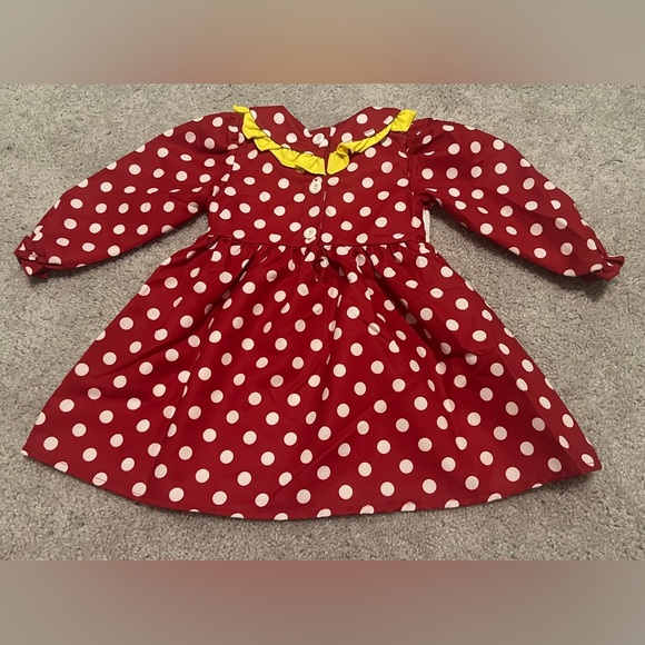Boutique Minnie Mouse Smocked Embroidered Long Sleeve Dress 6-12M - Picture 2 of 3